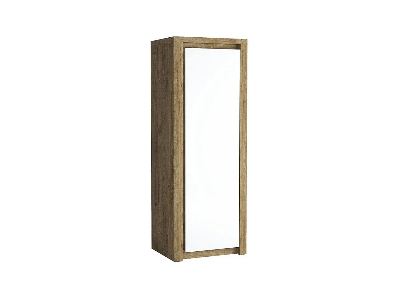 Armoire Etrmona 101, Ribbeck chêne|Blanc brillant, 197x72x59cm, Nombre d'étagères: 3
