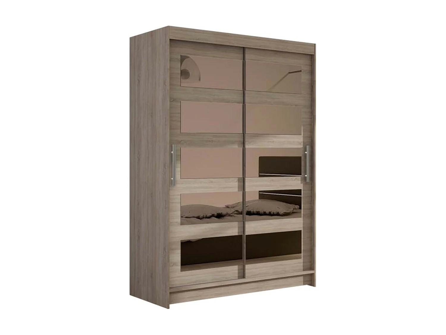 Armoire Closico 111, Truffe chêne, 200x120x58cm, Portes d'armoire: Coulissantes