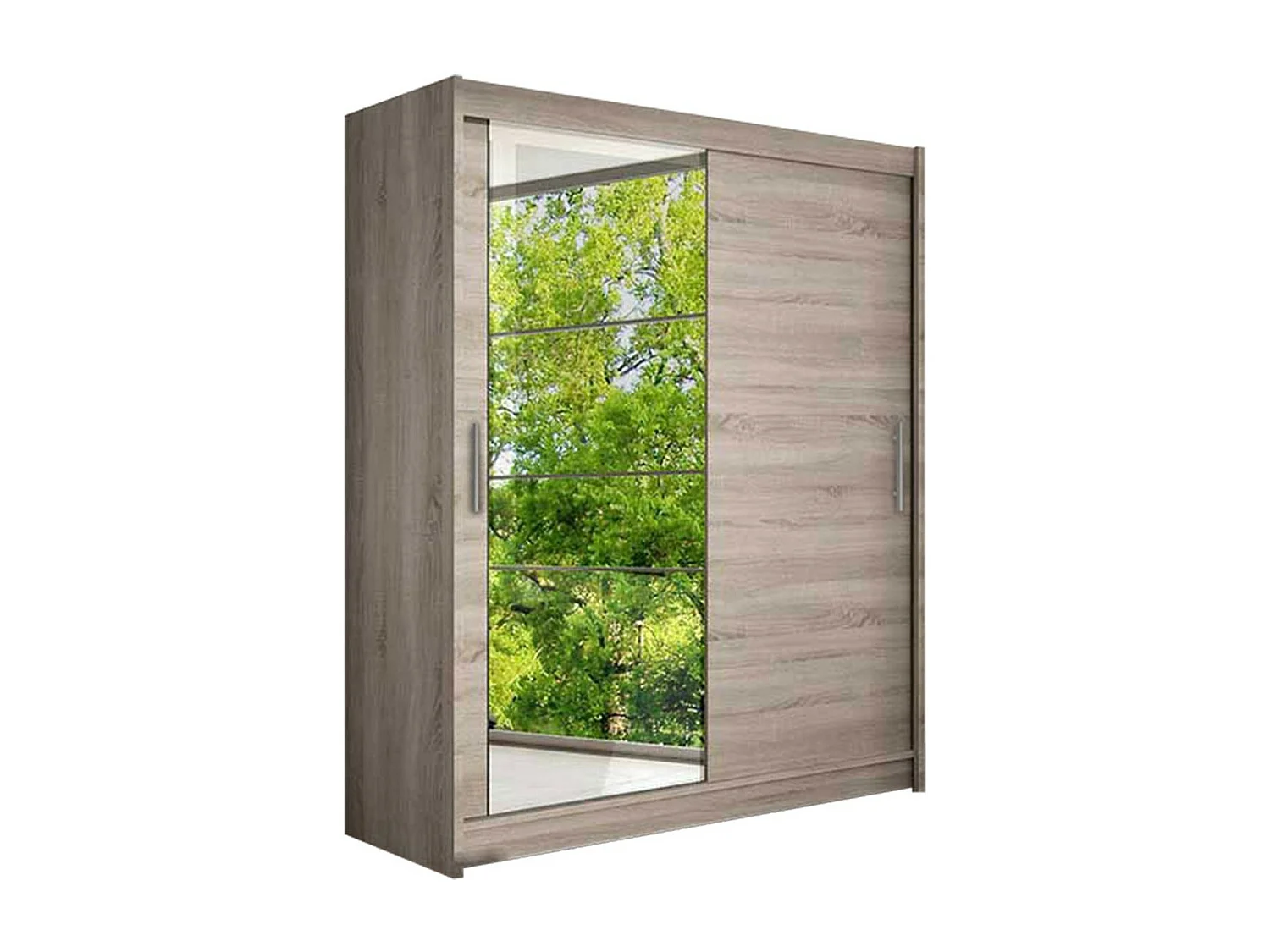 Armoire Closico 112, Truffe chêne, 200x150x58cm, Portes d'armoire: Coulissantes