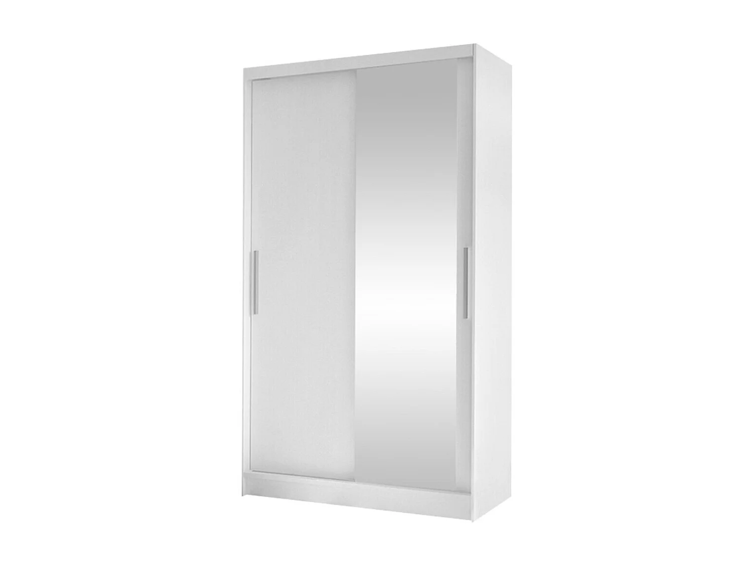 Armoire Closico 164, Blanc, 200x100x58cm, Portes d'armoire: Coulissantes