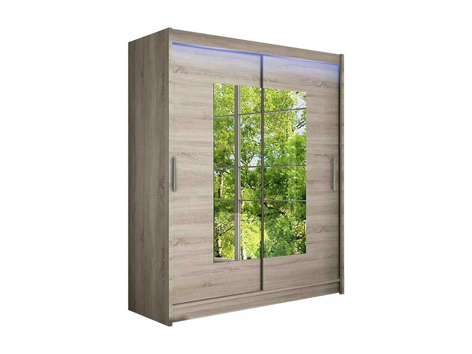 Armoire Closico 104, Truffe chêne, 200x150x58cm, Portes d'armoire: Coulissantes
