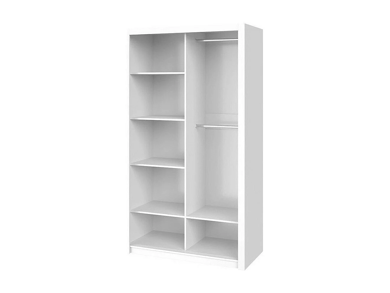 Armario Catromi 104, Blanco, 215x120x62cm, Puertas de armario: Correderas
