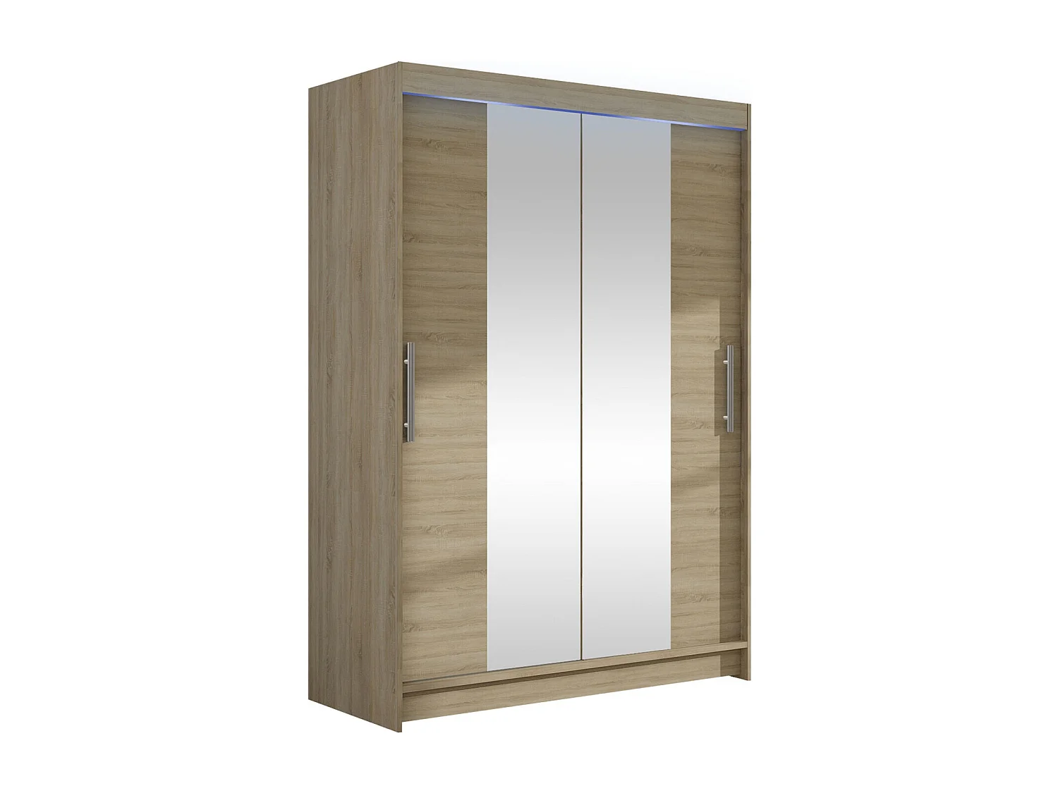 Armoire Closico 133, Sonoma chêne, 200x120x58cm, Portes d'armoire: Coulissantes