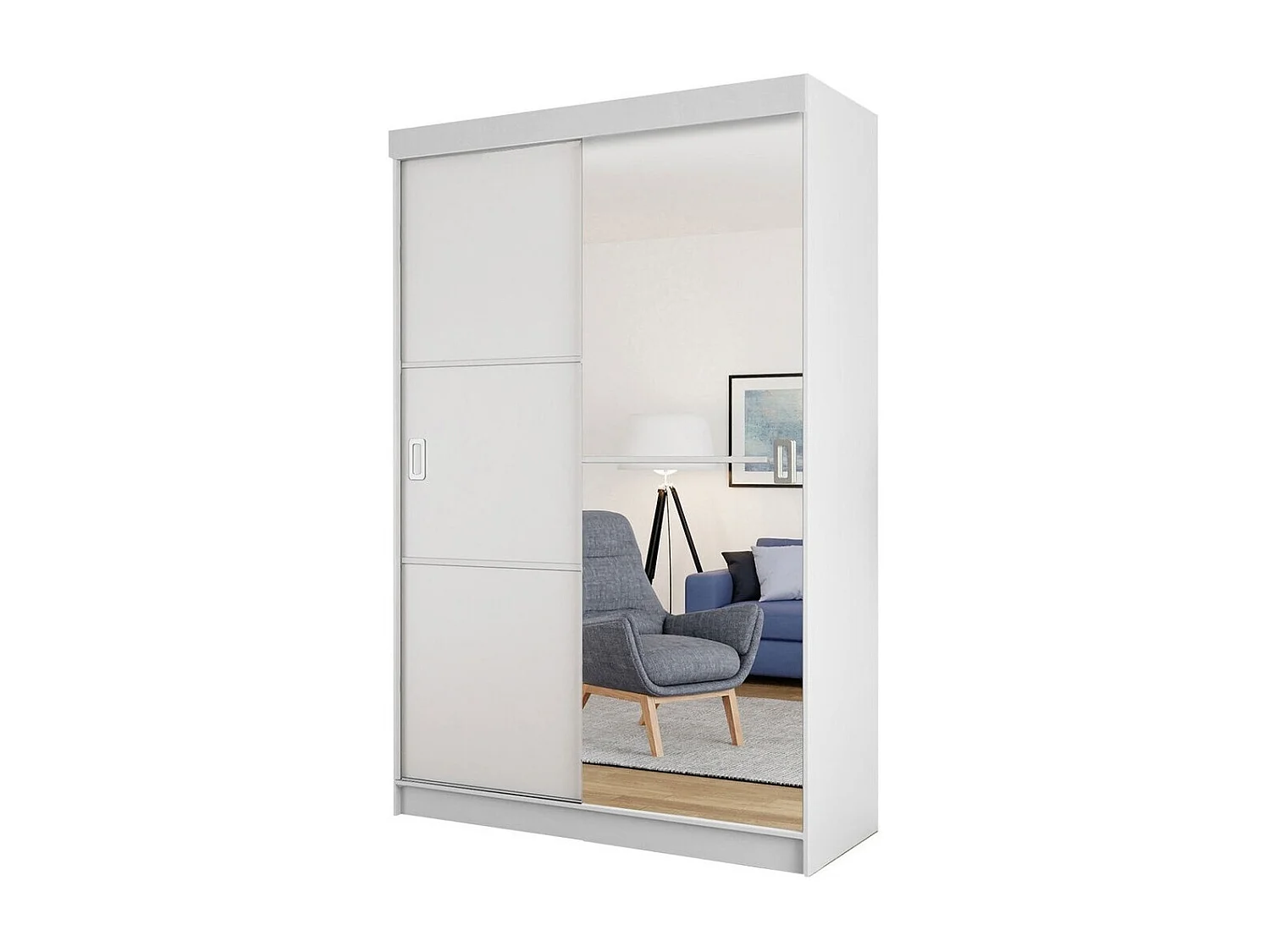 Armario Dover 111, Blanco, 205x138x60cm, Puertas de armario: Correderas