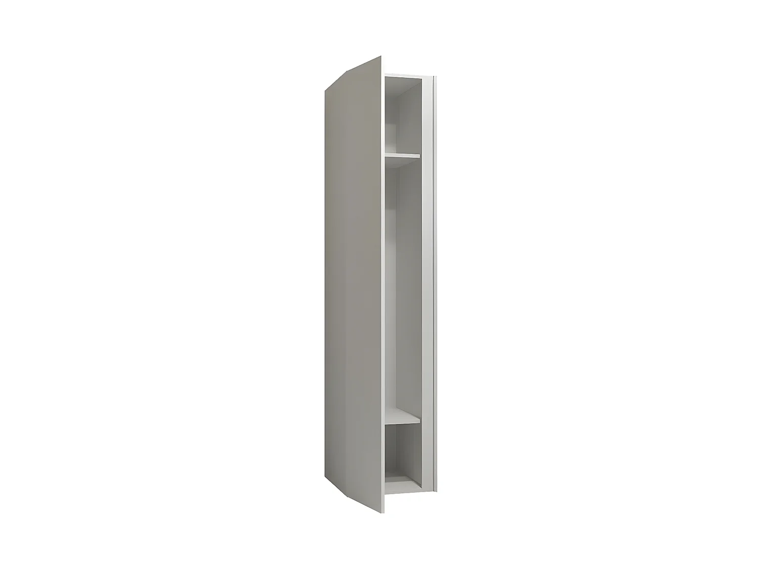 Armoire Hartford 369, Blanc, 186x40x44cm, Portes d'armoire: Avec des charnières