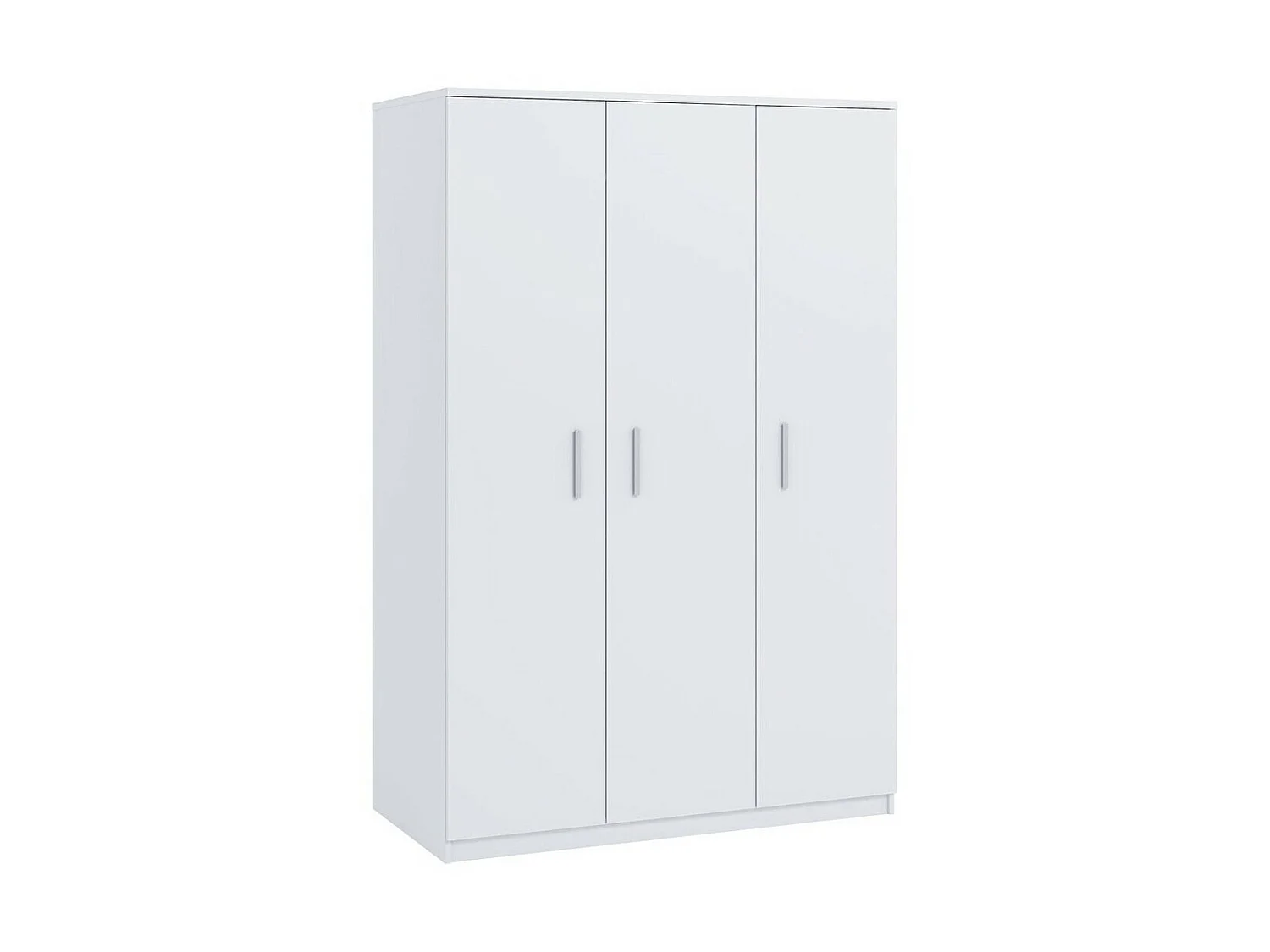 Armoire Catromi 118, Blanc, 202x135x65cm, Portes d'armoire: Avec des charnières