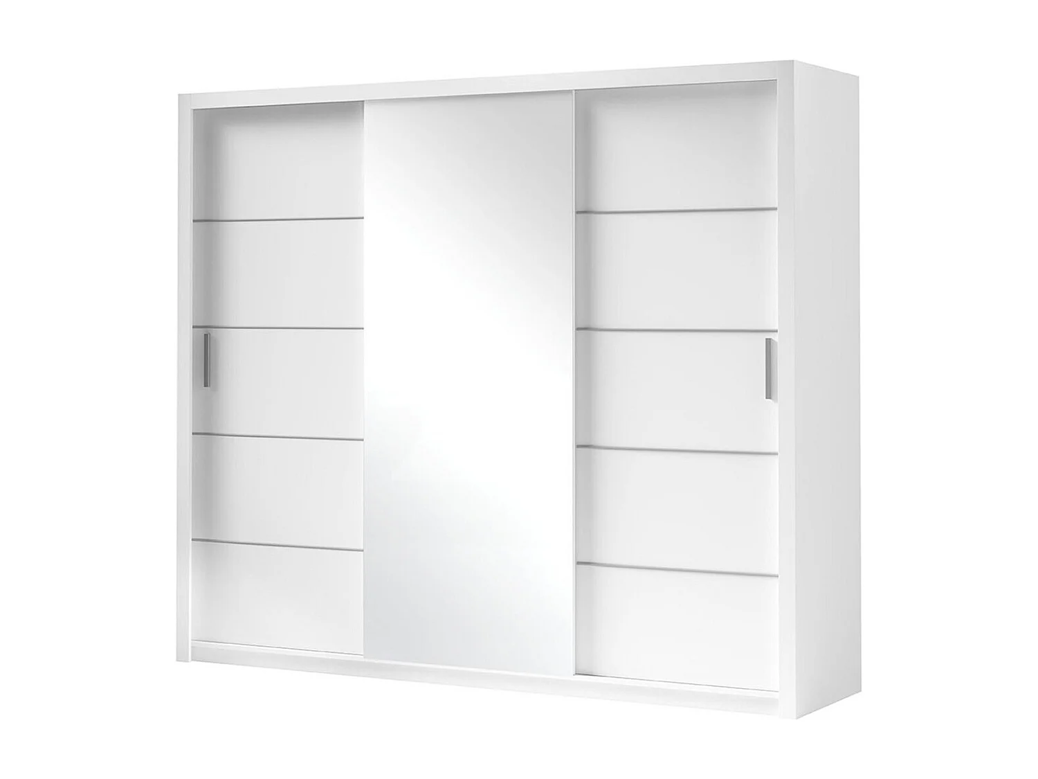 Armario Catromi 111, Blanco, 215x250x62cm, Puertas de armario: Correderas