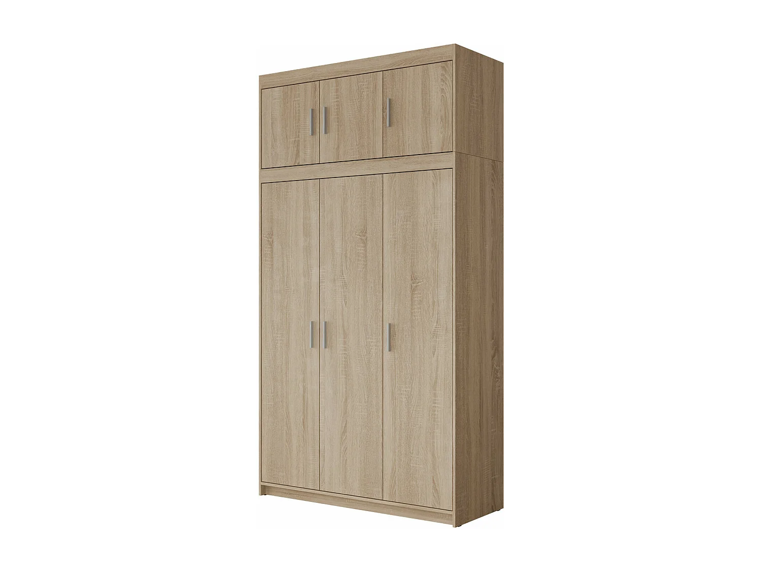 Armoire Novduni 104, Sonoma chêne, 246x133x53cm, Portes d'armoire: Avec des charnières