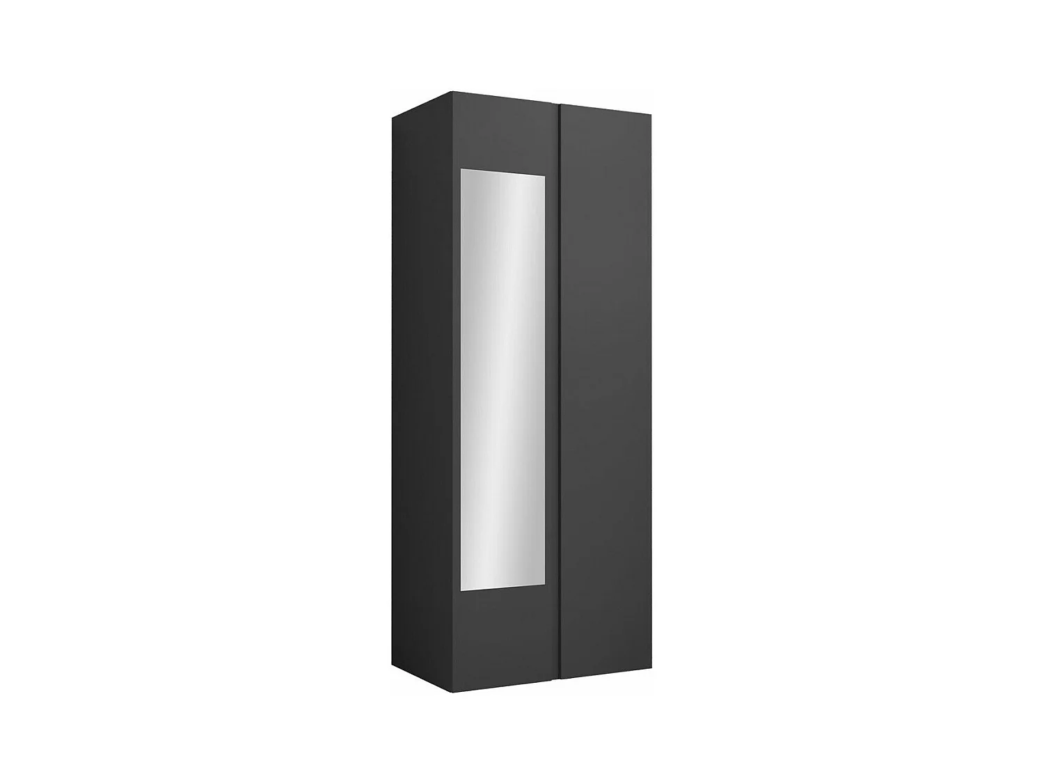 Armoire Hartford 368, Graphite, 186x74x44cm, Portes d'armoire: Avec des charnières