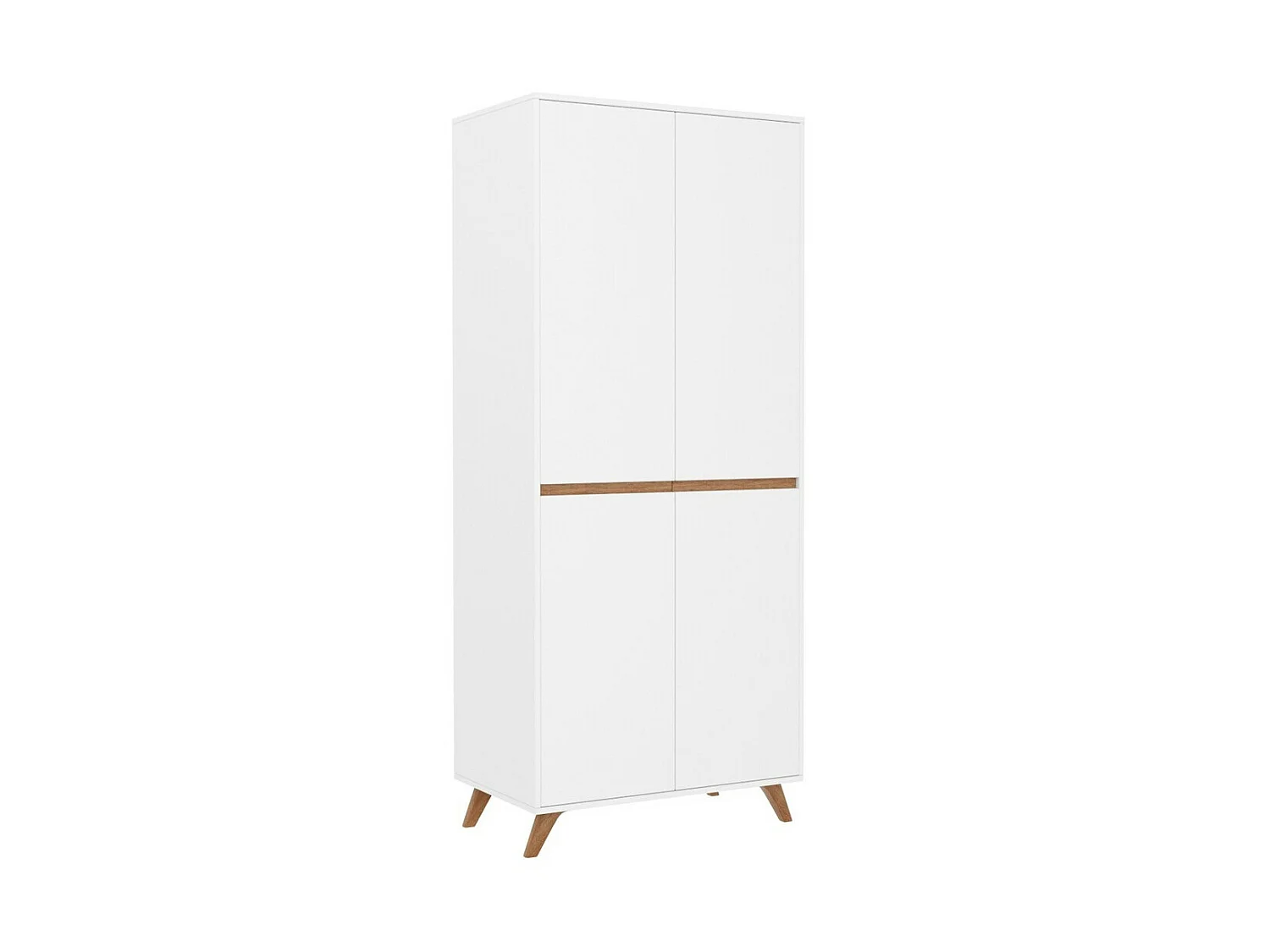 Armoire Mavenoa 105, Chêne doré|Blanc, 197x80x52cm, Portes d'armoire: Avec des charnières
