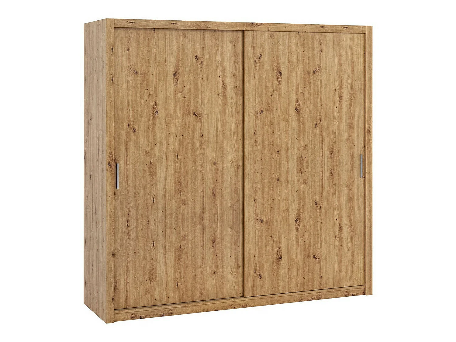 Armoire Catromi 109, Chêne Artisan, 215x220x62cm, Portes d'armoire: Coulissantes