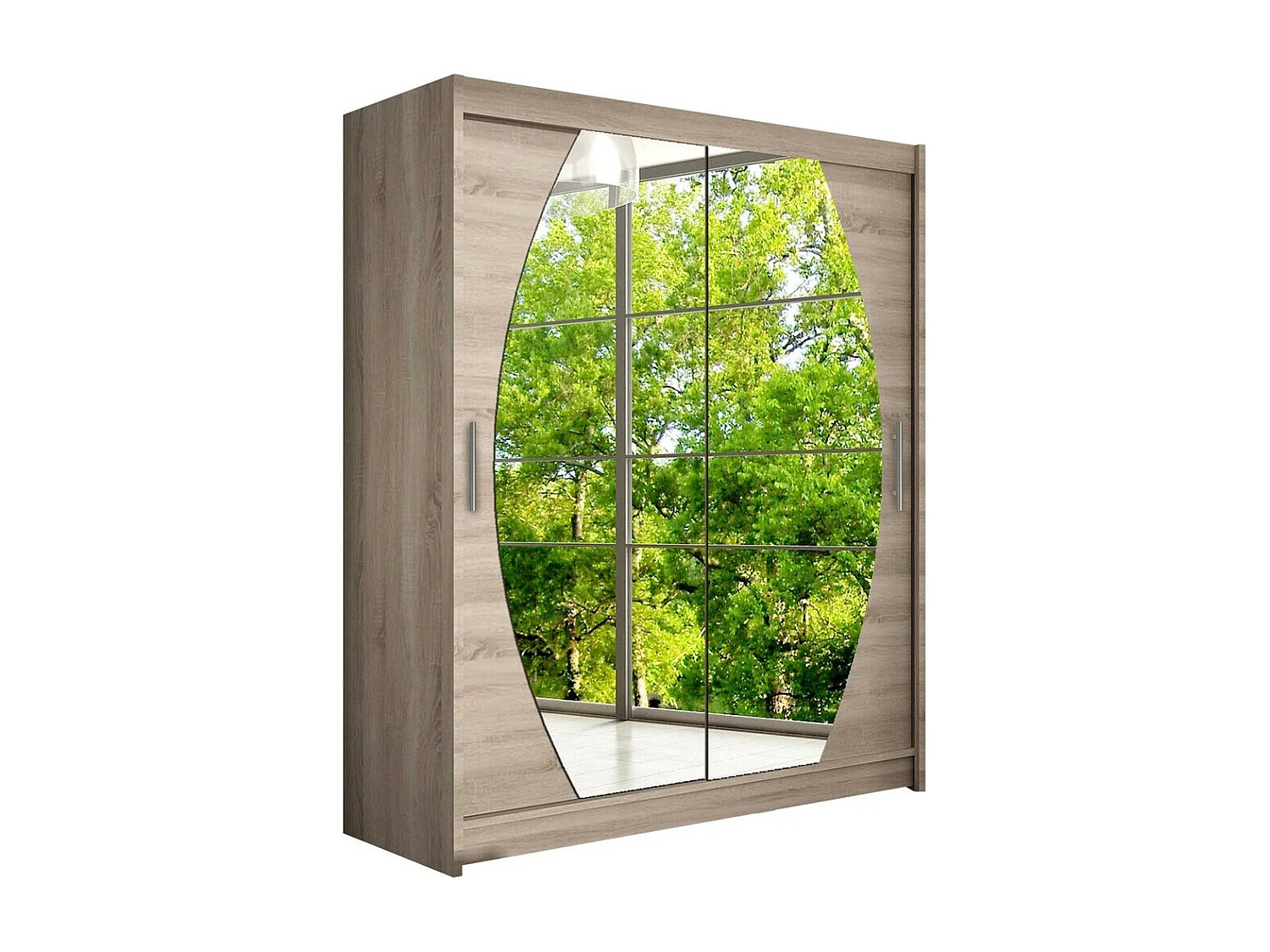 Armoire Closico 121, Truffe chêne, 200x150x58cm, Portes d'armoire: Coulissantes