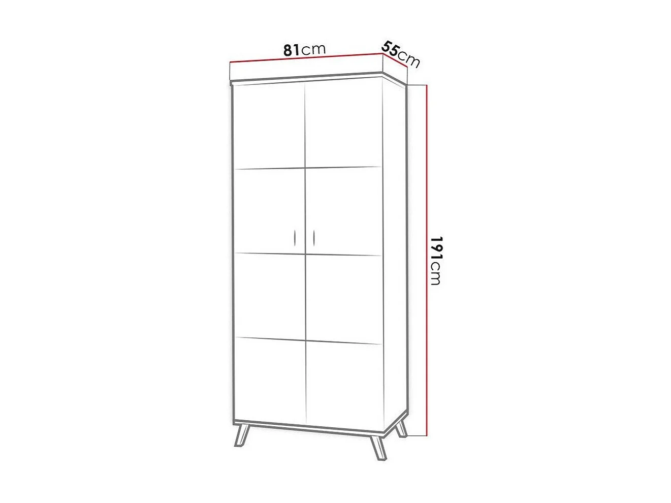 Armoire Talsere 100, Chêne de Lefkas|Noir, 191x81x55cm, Nombre d'étagères: 1