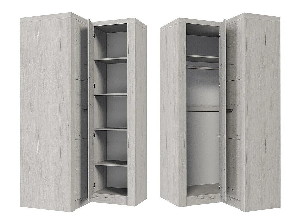 Armoire d'angle Serfeno 111, Nombre d'étagères: 5, 19x11x9cm