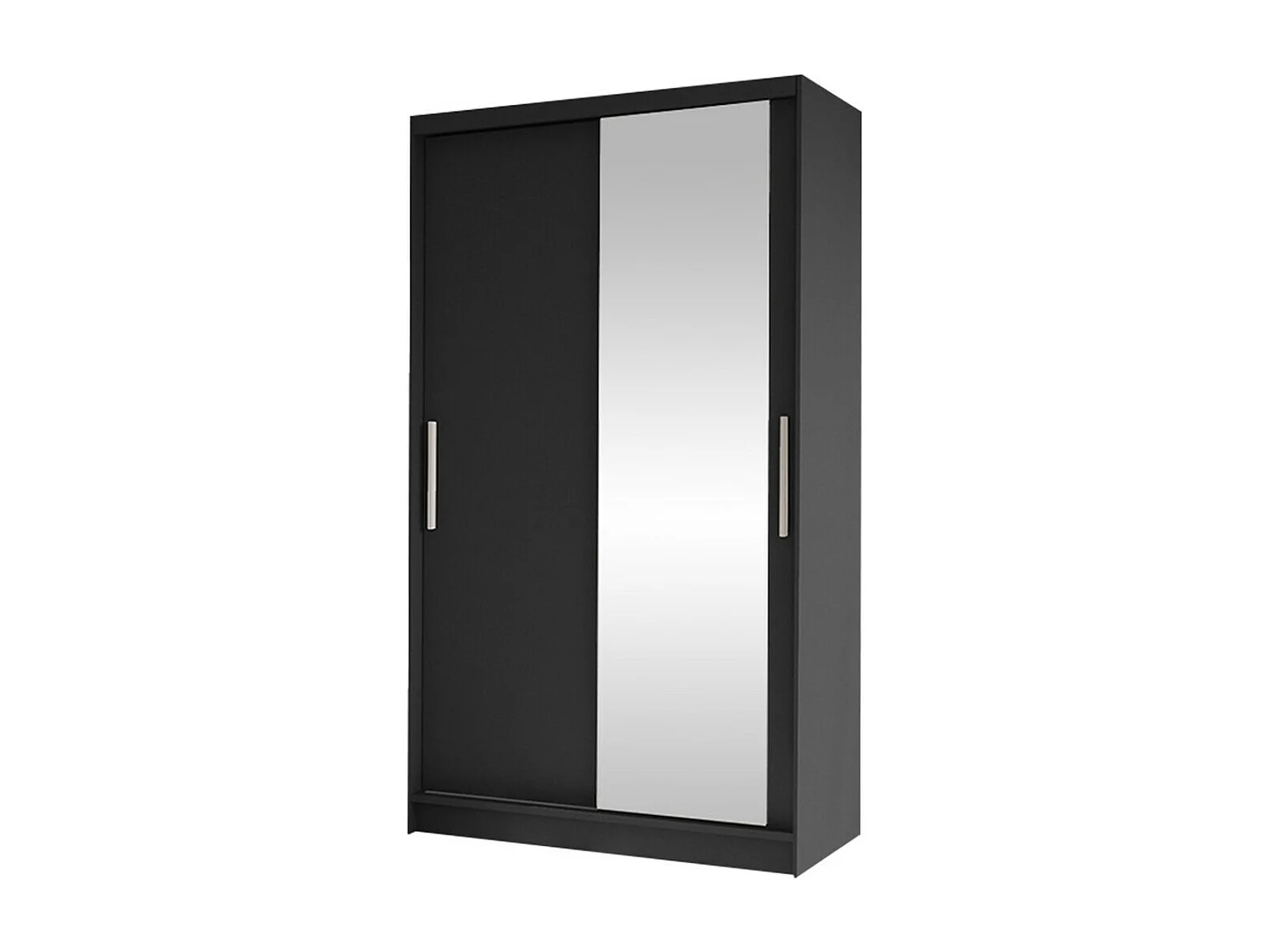 Armario Closico 164, Negro, 200x100x58cm, Puertas de armario: Correderas