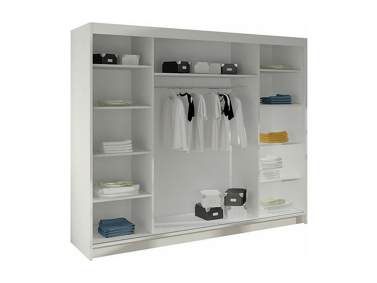 Armario Closico 158, Negro, 215x200x58cm, Puertas de armario: Correderas