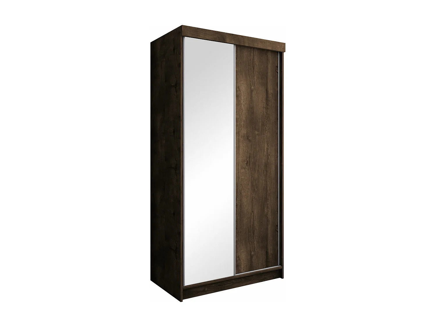 Armario Dover 103, Fresno oscuro, 200x100x62cm, Puertas de armario: Correderas