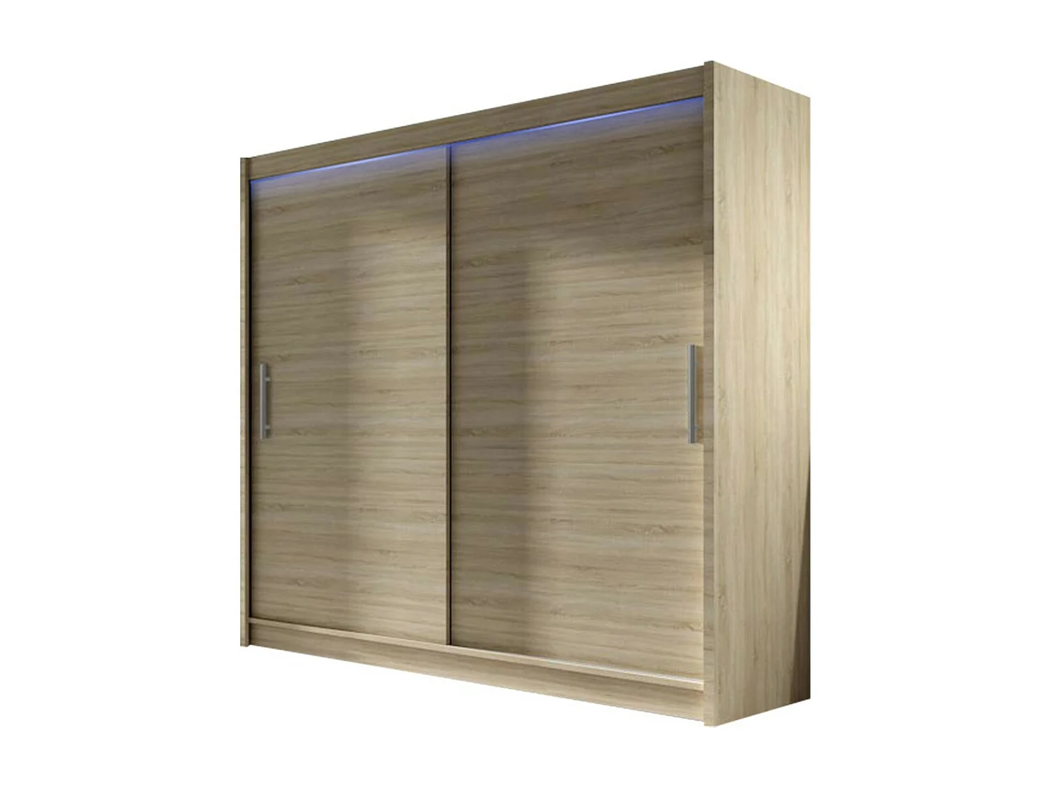 Armoire Closico 100, Sonoma chêne, 215x180x58cm, Portes d'armoire: Coulissantes