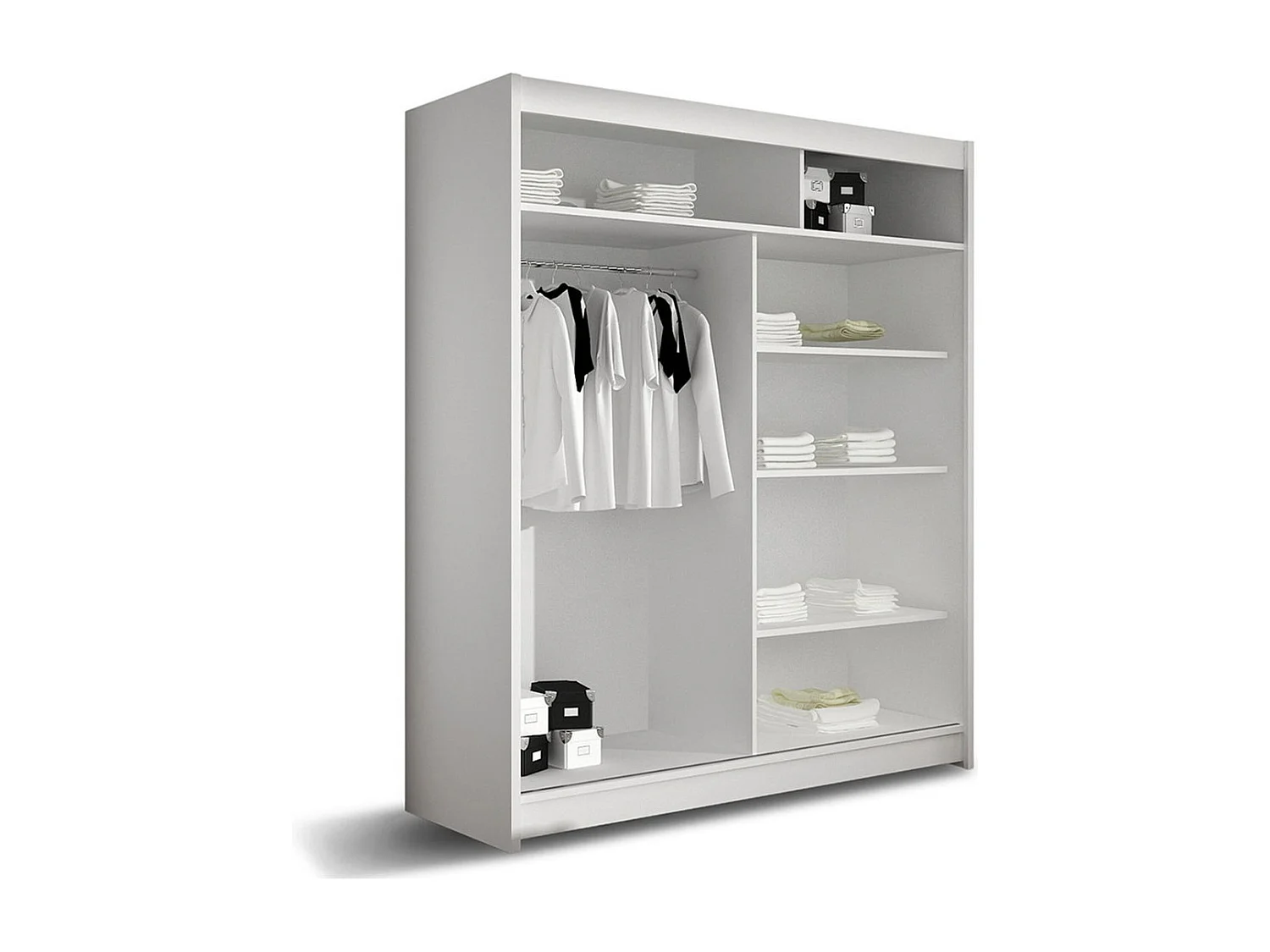 Armoire Closico 110, Truffe chêne, 200x150x58cm, Portes d'armoire: Coulissantes