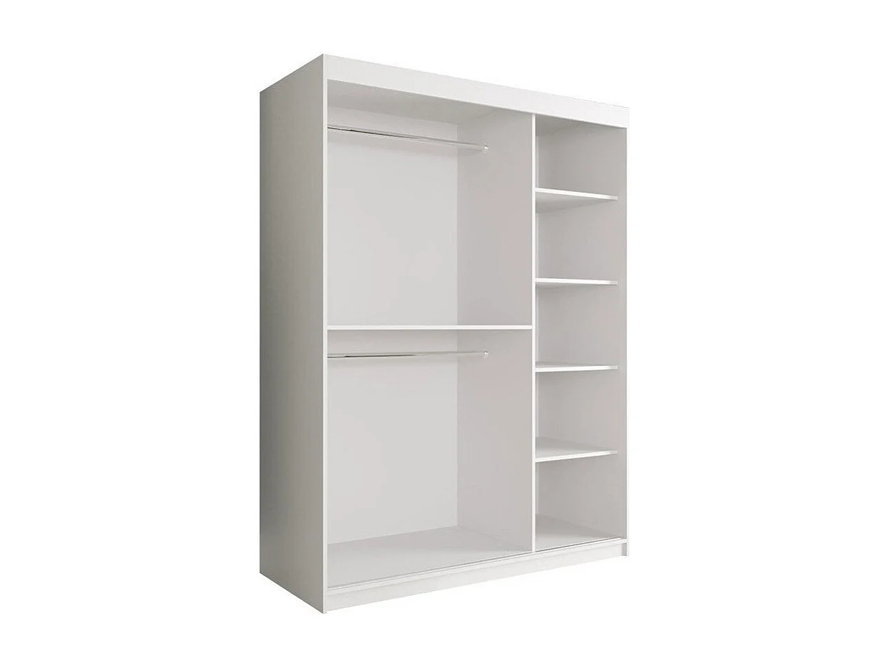 Armario Hartford 254, Mármol negro|Negro mate, 200x150x62cm, Número de estantes: 5