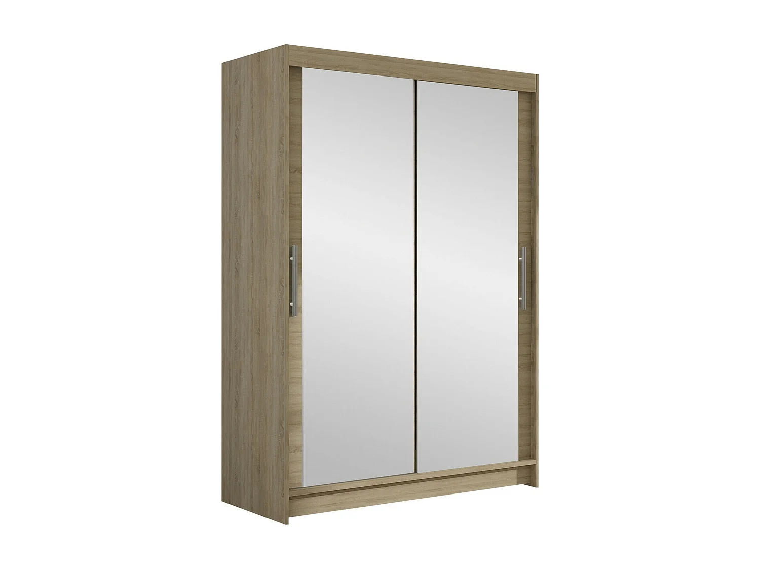 Armario Closico 129, Roble Sonoma, 200x120x58cm, Puertas de armario: Correderas