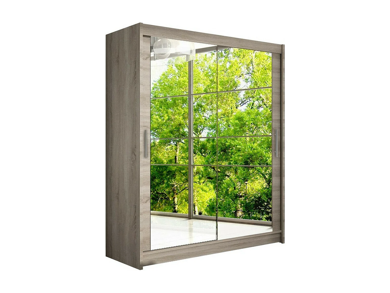 Armario Closico 127, Trufa roble, 200x150x58cm, Puertas de armario: Correderas