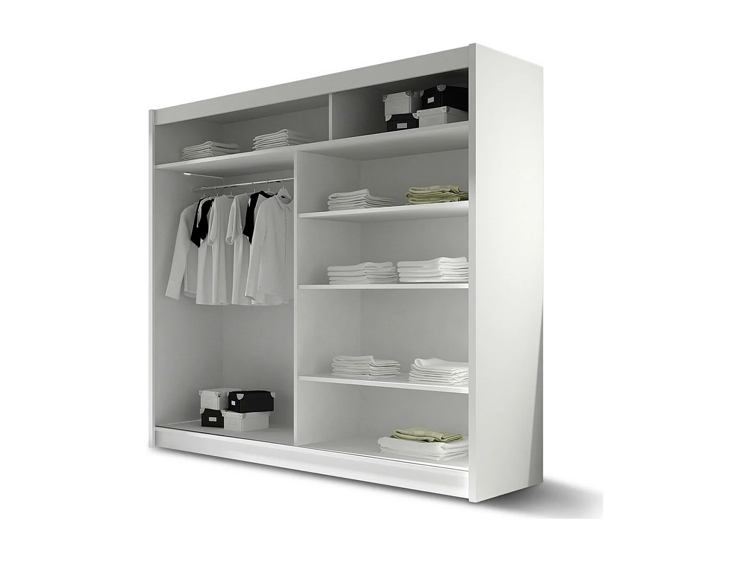 Armoire Closico 106, Sonoma chêne, 215x180x58cm, Portes d'armoire: Coulissantes