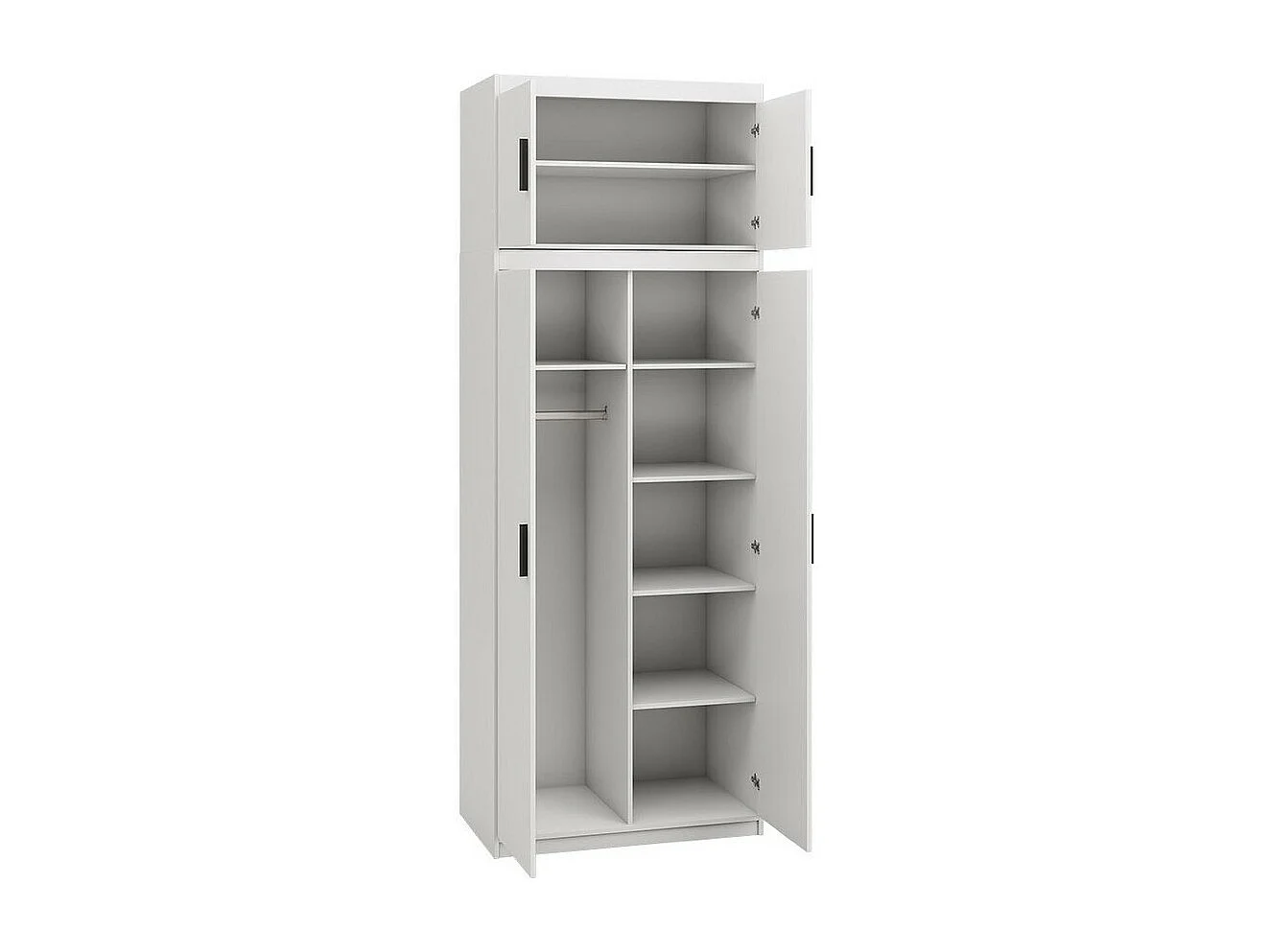 Armoire Novduni 103, Chêne de Lefkas, 246x90x53cm, Portes d'armoire: Avec des charnières