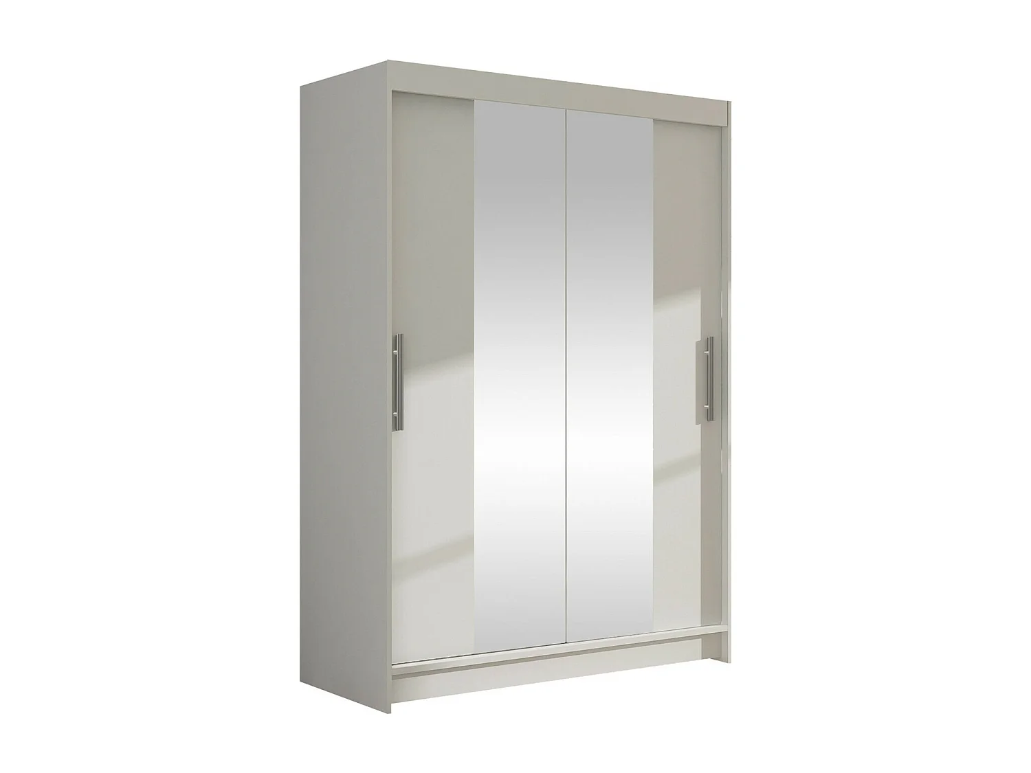 Armoire Closico 133, Blanc, 200x120x58cm, Portes d'armoire: Coulissantes