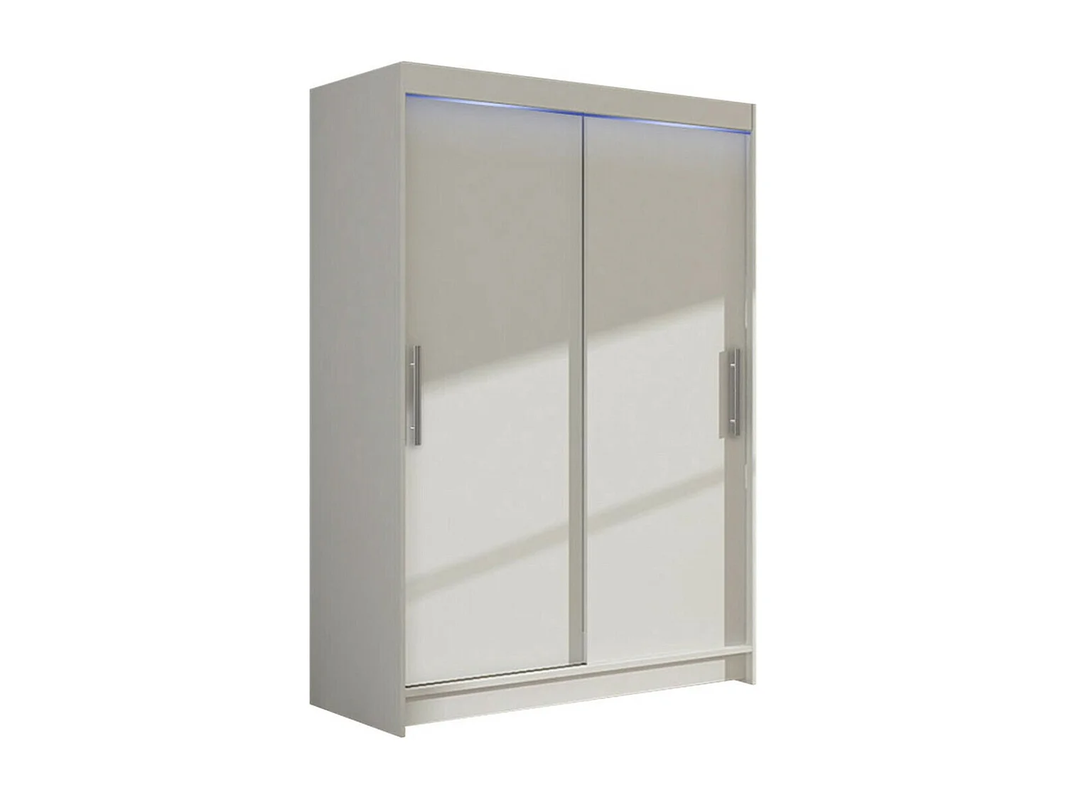 Armario Closico 117, Blanco, 200x120x58cm, Puertas de armario: Correderas
