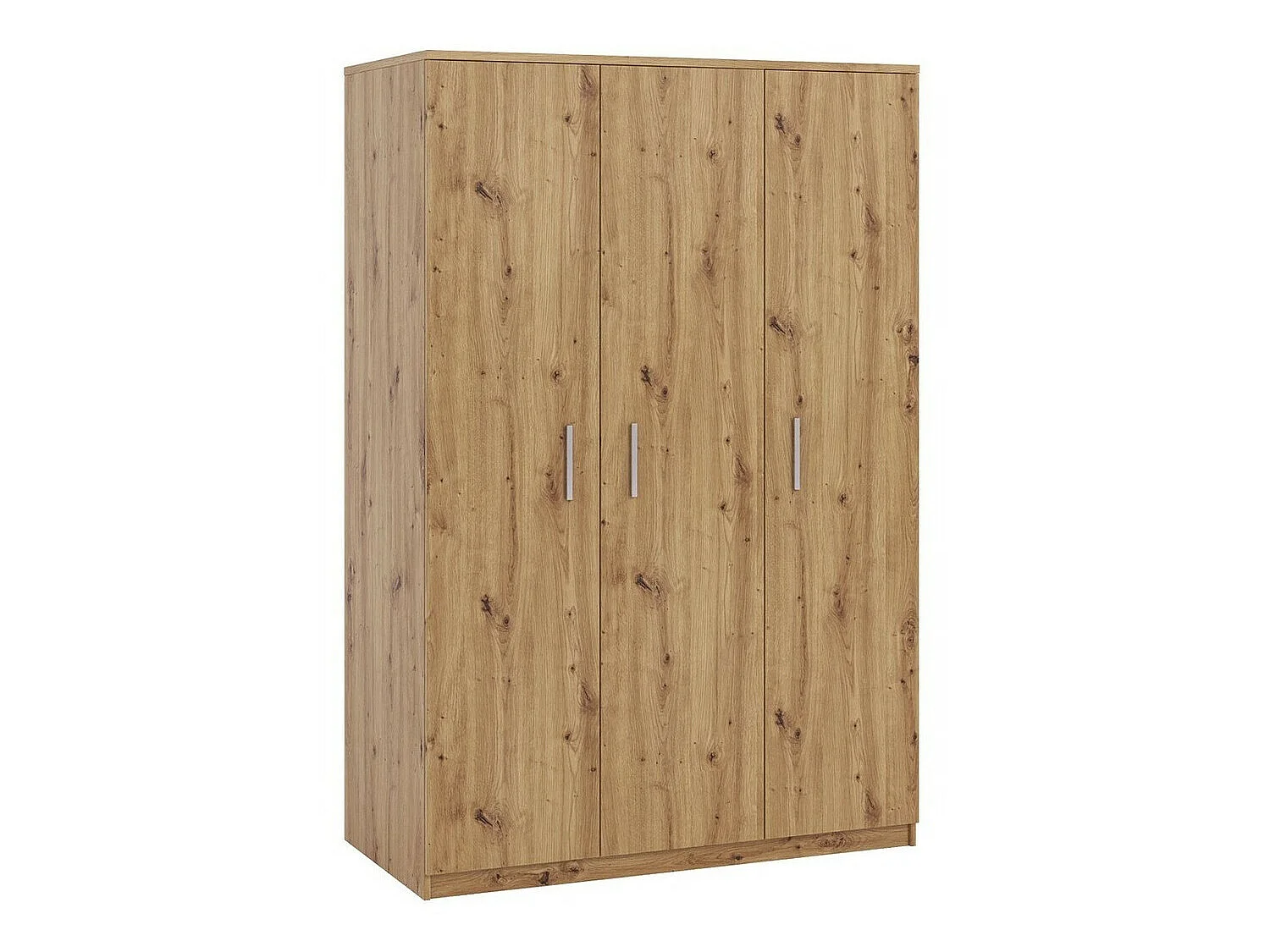 Armario Catromi 118, Roble Artisan, 202x135x65cm, Puertas de armario: Con bisagras