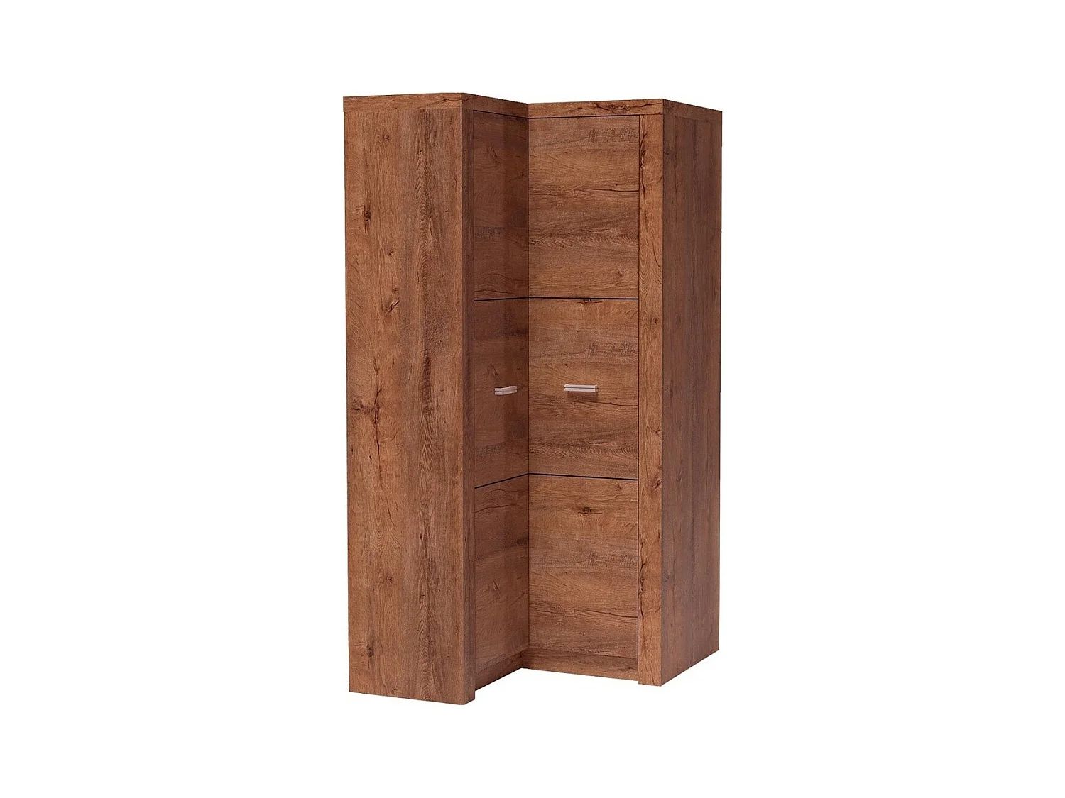 Armario de rincón Serfeno 111, Fresno, 192x106x90cm, Puertas de armario: Con bisagras