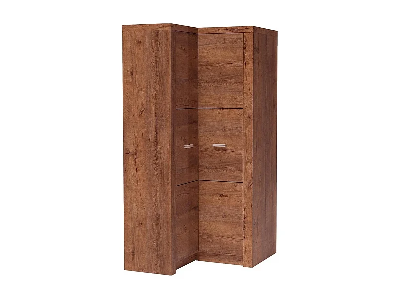 Armario de rincón Serfeno 111, Fresno, 192x106x90cm, Puertas de armario: Con bisagras