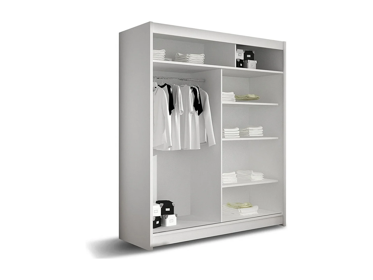 Armoire Closico 103, Sonoma chêne, 200x150x58cm, Portes d'armoire: Coulissantes