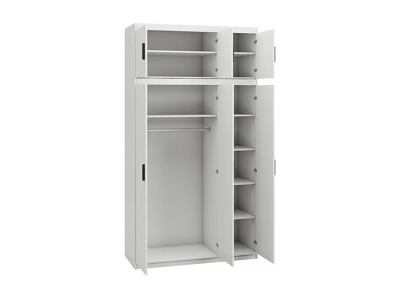 Armoire Novduni 105, Sonoma chêne, 246x133x53cm, Portes d'armoire: Avec des charnières