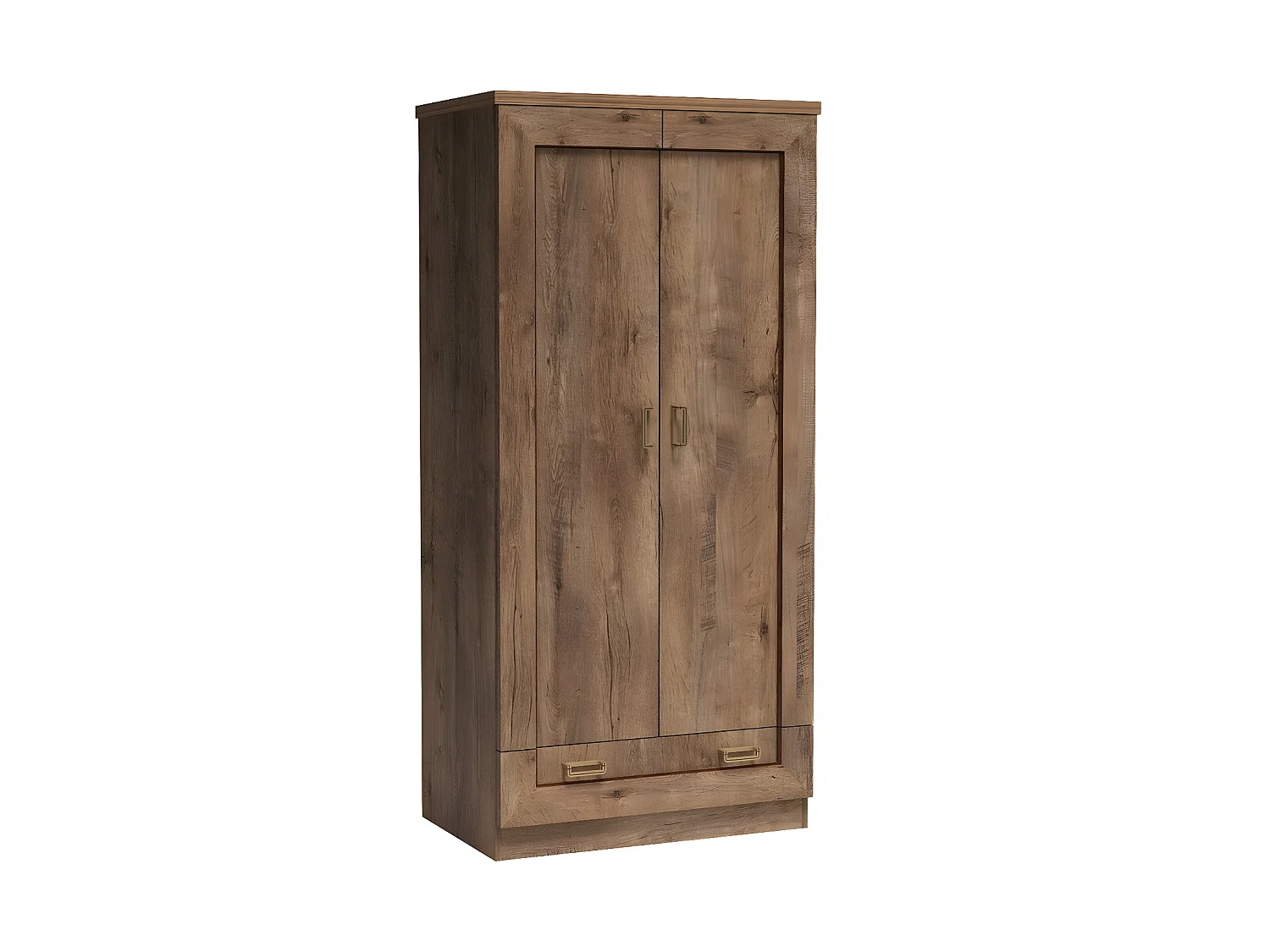 Armoire Lircava 106, Chêne de Lefkas, 191x90x58cm, Portes d'armoire: Avec des charnières
