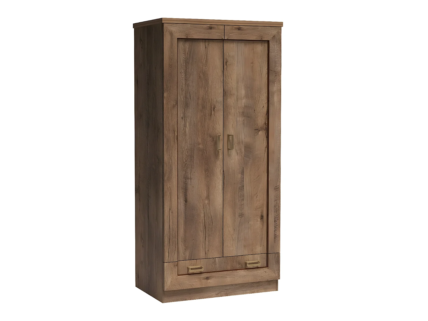 Armoire Lircava 106, Chêne de Lefkas, 191x90x58cm, Portes d'armoire: Avec des charnières