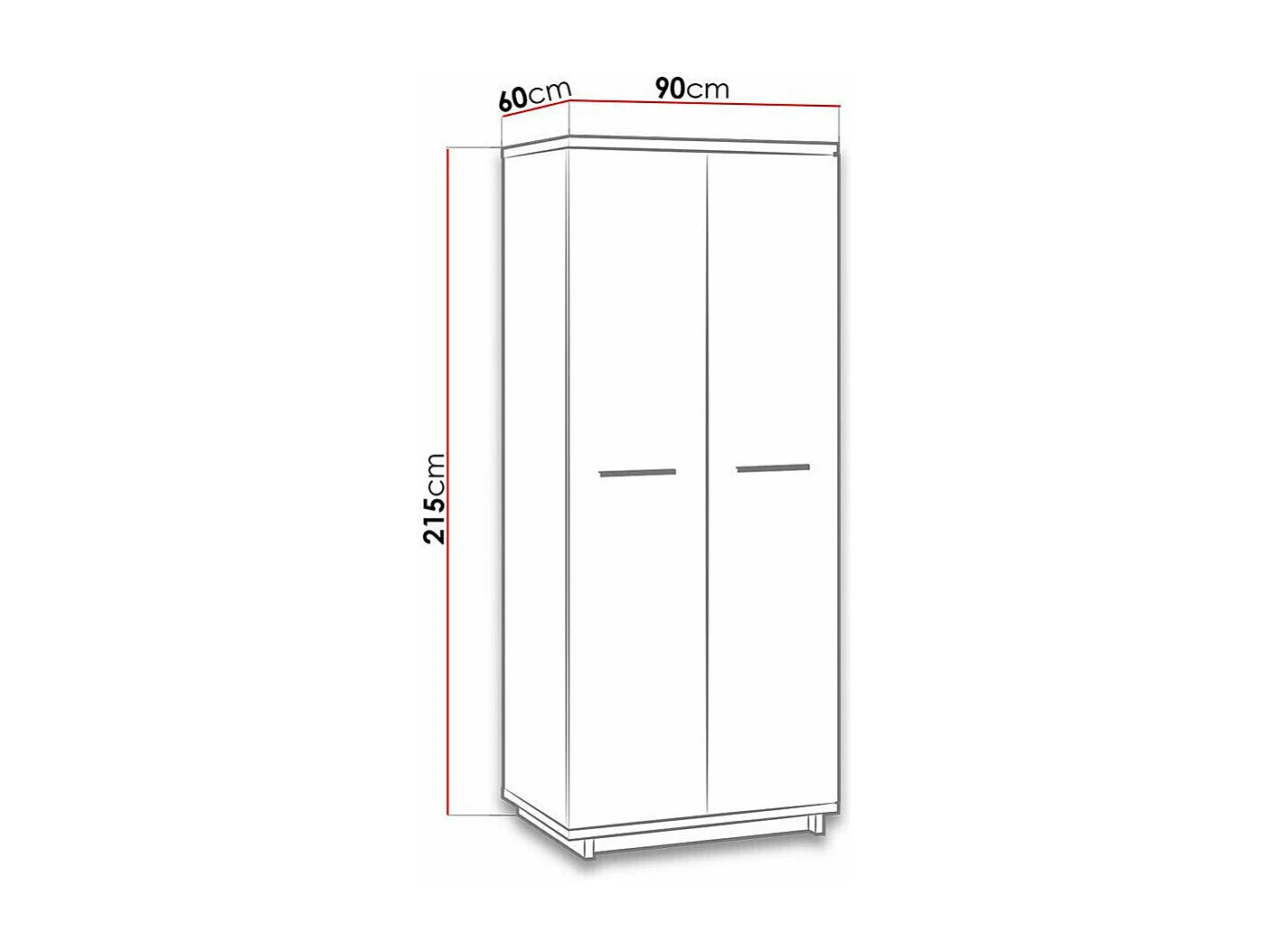 Armario Morlira 107, Roble Artisan|Negro mate, 215x90x60cm, Número de estantes: 5