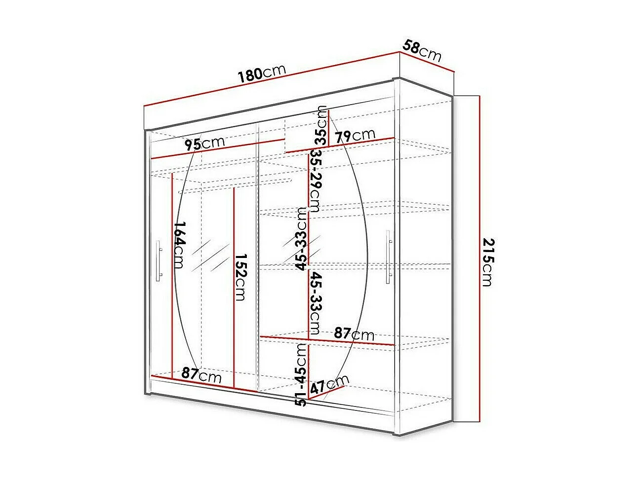 Roupeiro Closico 102, Número de prateleiras: 5, 22x18x6cm