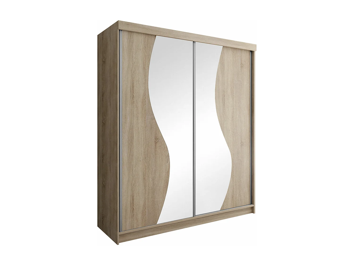 Armoire Dover 105, Sonoma chêne, 200x200x62cm, Portes d'armoire: Coulissantes