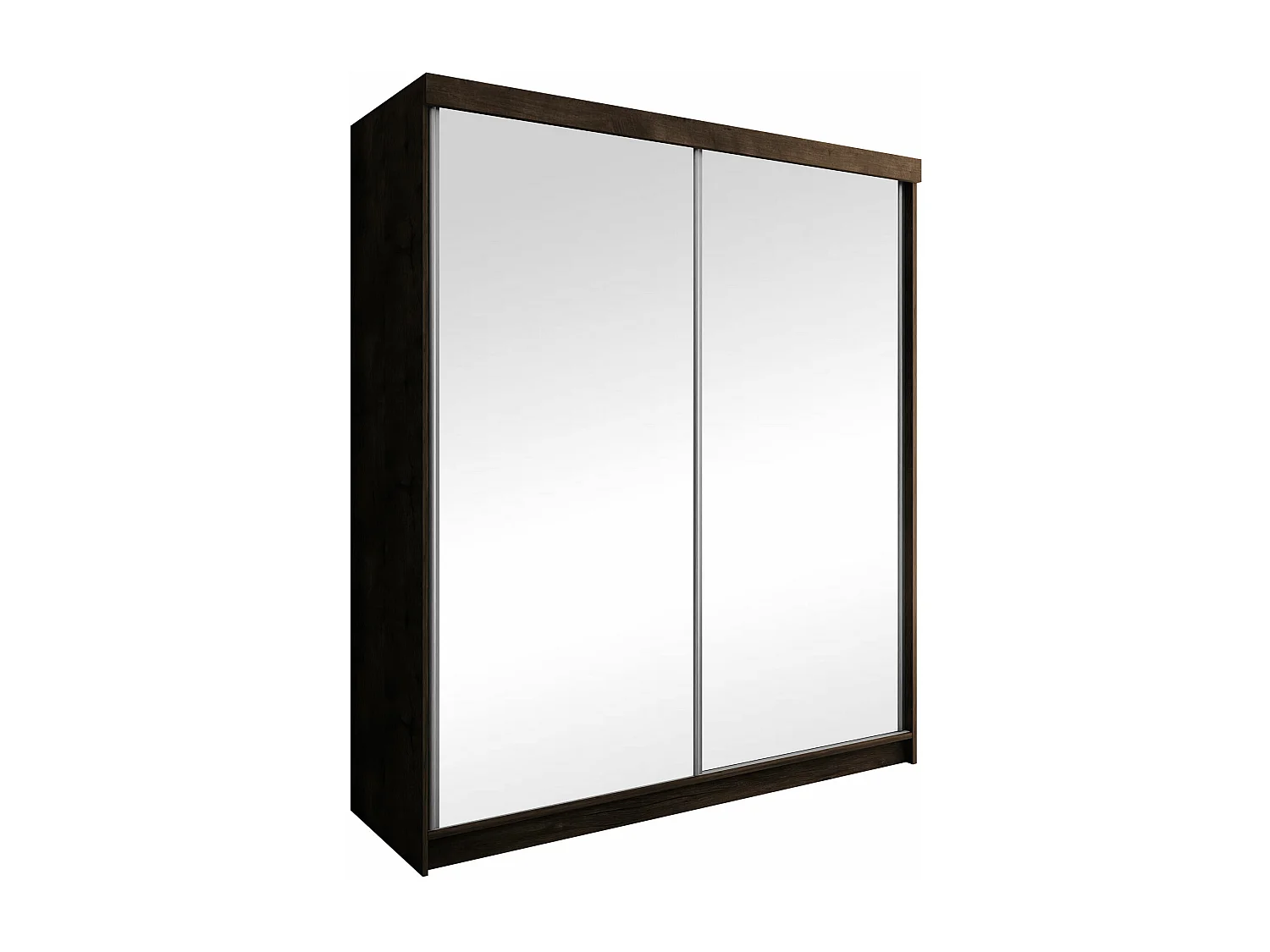 Armoire Dover 106, Chêne sombre, 200x200x62cm, Portes d'armoire: Coulissantes