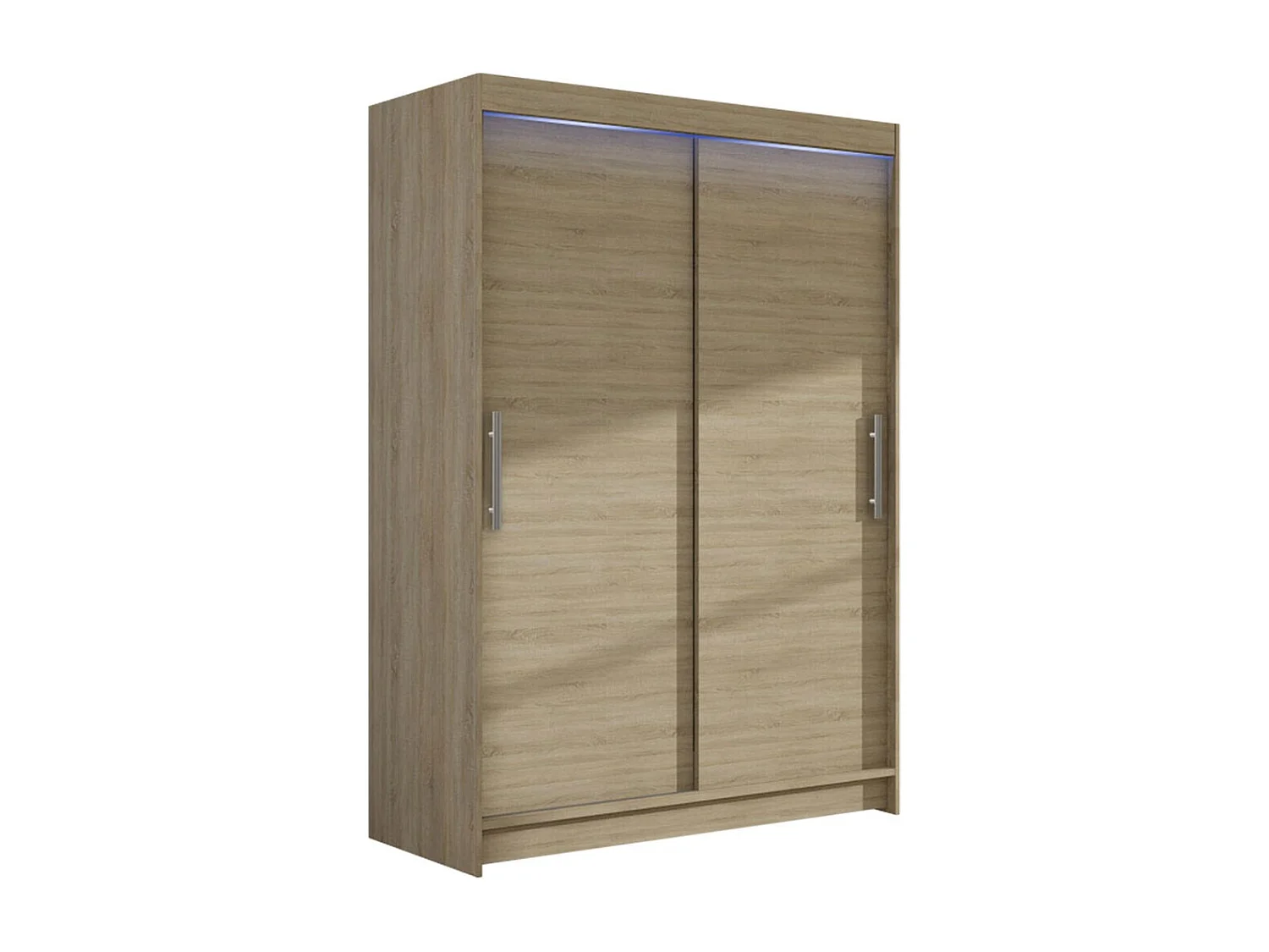 Armoire Closico 117, Sonoma chêne, 200x120x58cm, Portes d'armoire: Coulissantes
