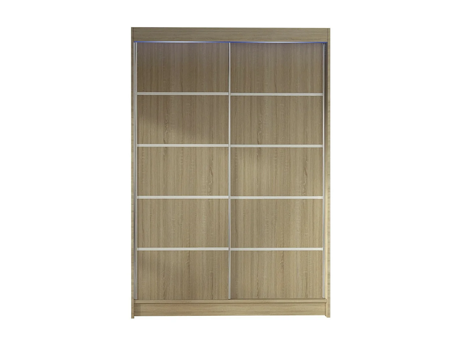 Armoire Closico 150, Sonoma chêne, 200x120x58cm, Portes d'armoire: Coulissantes