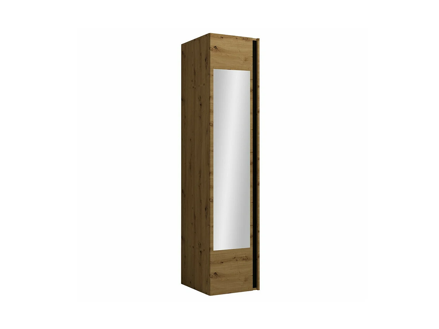 Guardaroba Hartford 370, Rovere Artisan|Nero, 186x40x44cm, Numero di ripiani: 2.00