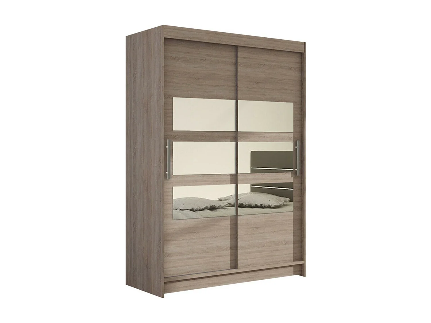 Armoire Closico 109, Truffe chêne, 200x120x58cm, Portes d'armoire: Coulissantes