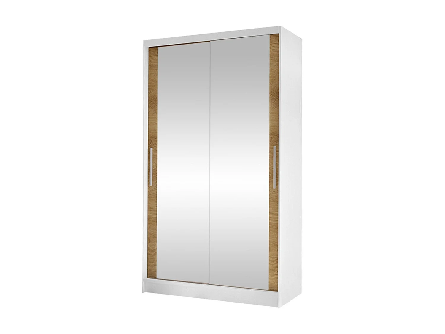 Armoire Closico 165, Blanc|Chêne Artisan, 200x100x58cm, Portes d'armoire: Coulissantes