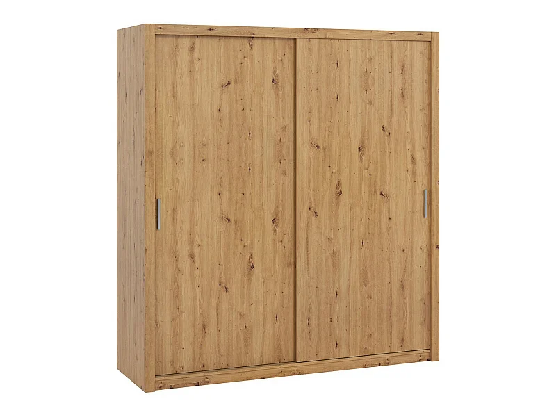 Armario Catromi 107, Roble Artisan, 215x200x62cm, Puertas de armario: Correderas