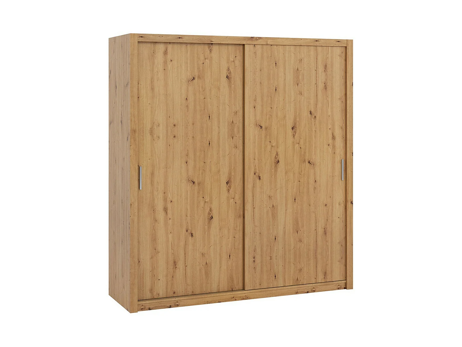 Armoire Catromi 107, Chêne Artisan, 215x200x62cm, Portes d'armoire: Coulissantes