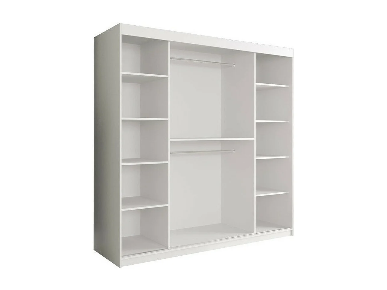 Armadio Hartford 250, Marmo nero|Nero opaco, 200x200x62cm, Porte armadi: Scorrevoli