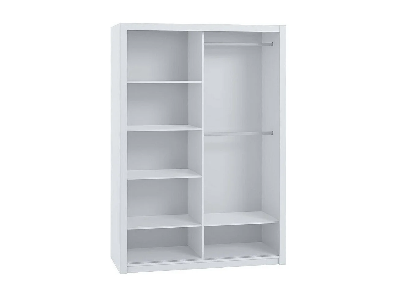 Armario Catromi 105, Blanco, 215x150x62cm, Puertas de armario: Correderas
